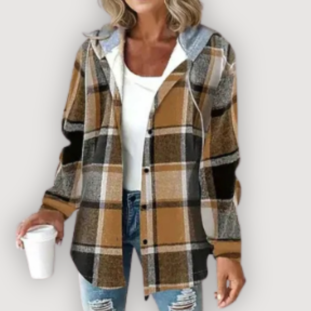 ROWAN – PLAID HOODED JACKET