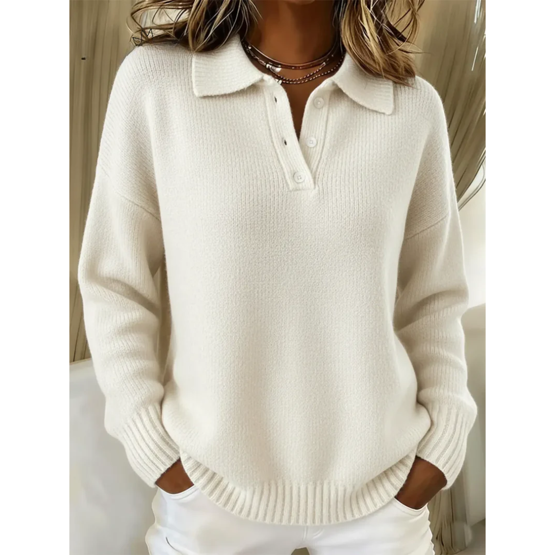 Avianna Collared Button Knit Sweater