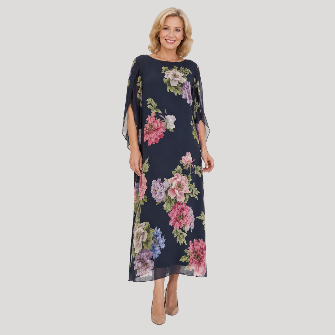 Elowen™ - Midnight Bloom Maxi Dress