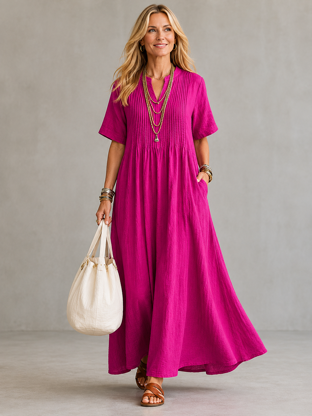 Nathalia™ - Pleated Dress