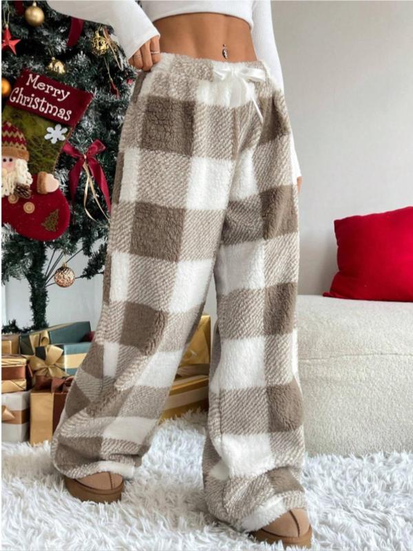 AMBERT - Comfortable Plaid Straight Pants