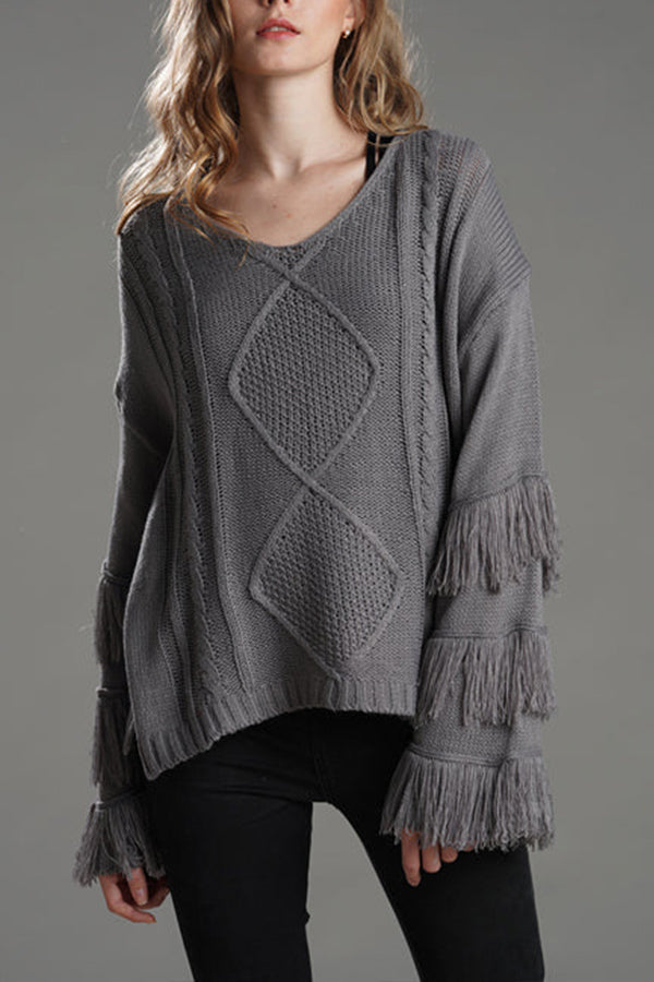 LLS | TASSEL KNIT SWEATER