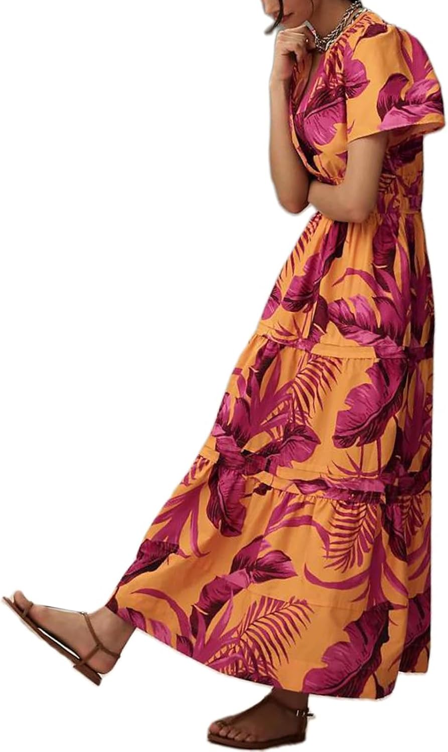 Lely | Lemon Dress V Neck Flowy Aline Beach Dress