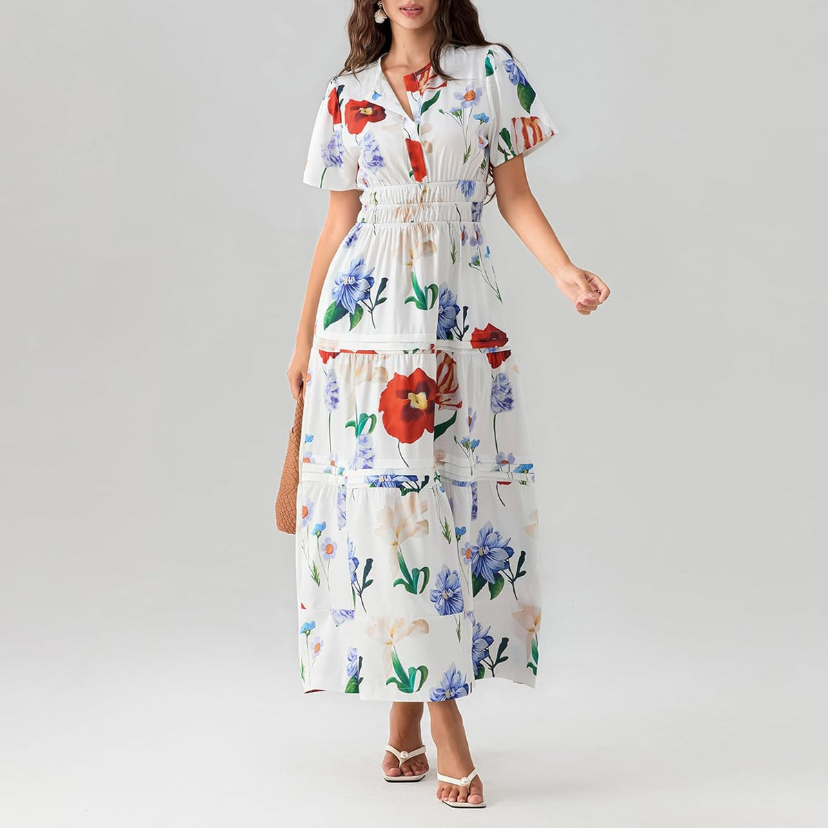 Lely | Lemon Dress V Neck Flowy Aline Beach Dress