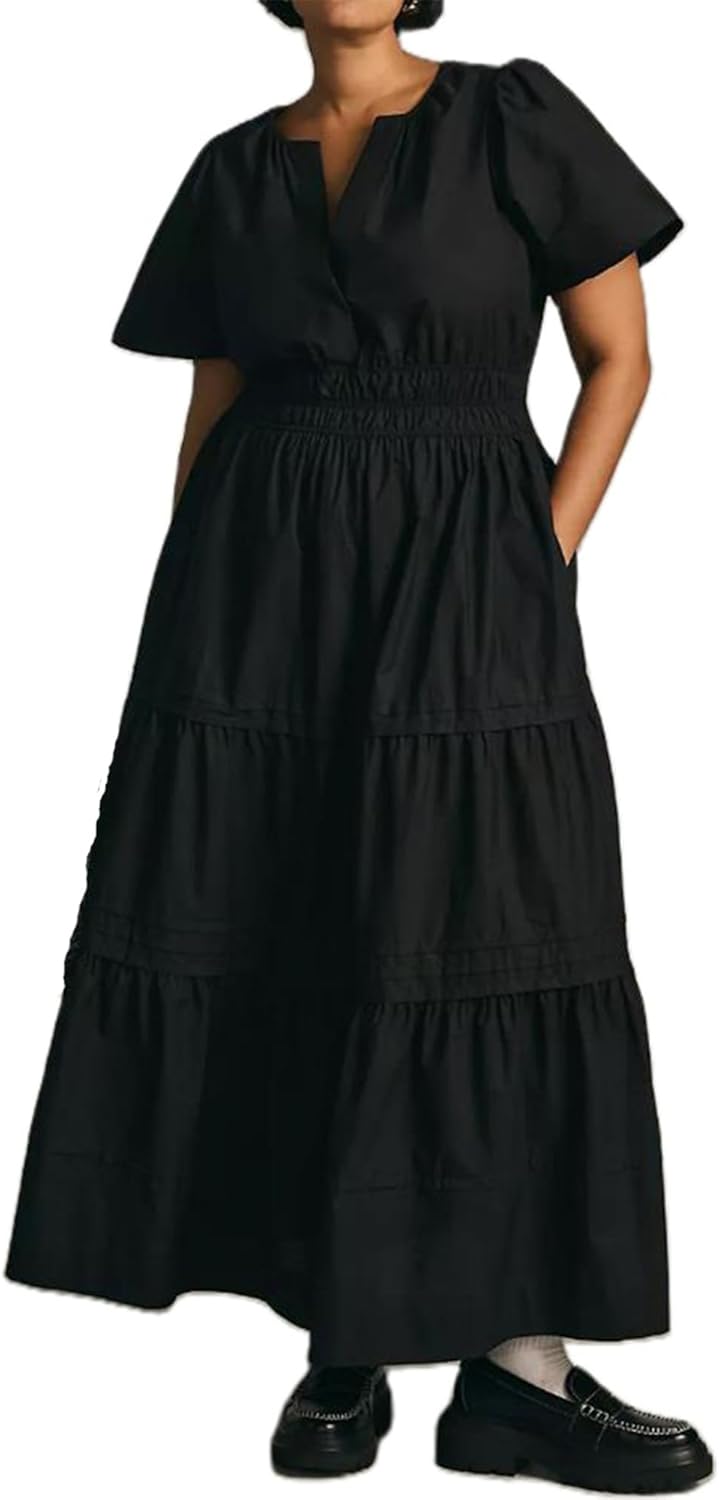 Lely | Lemon Dress V Neck Flowy Aline Beach Dress
