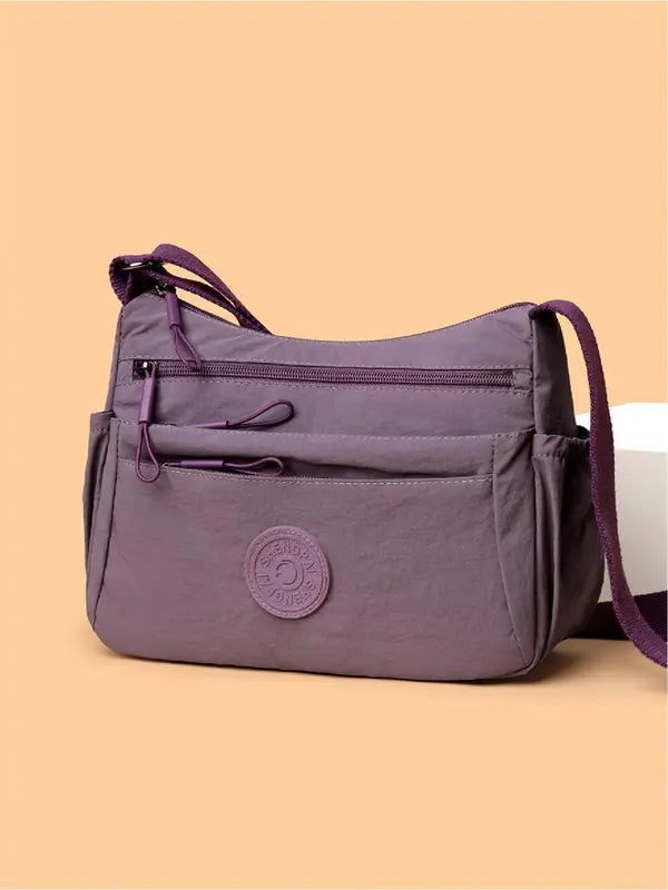 BETINAT - Solid Color Multi-Pocket Crossbody High-Quality