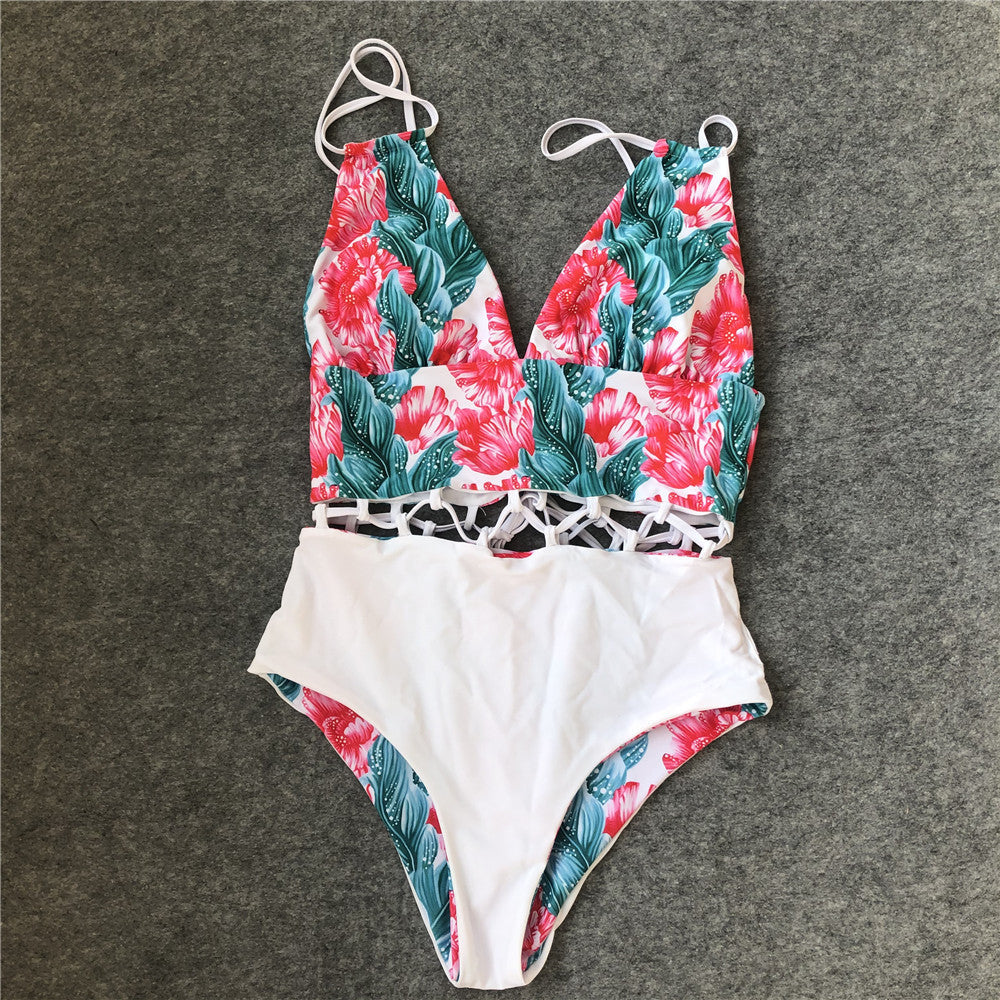 Polynesia | Reversible Tropical Print One Piece Swimsuit a Four-piece