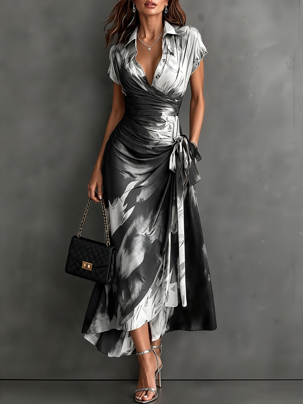 Camille | Elegant Wrap Midi Dress