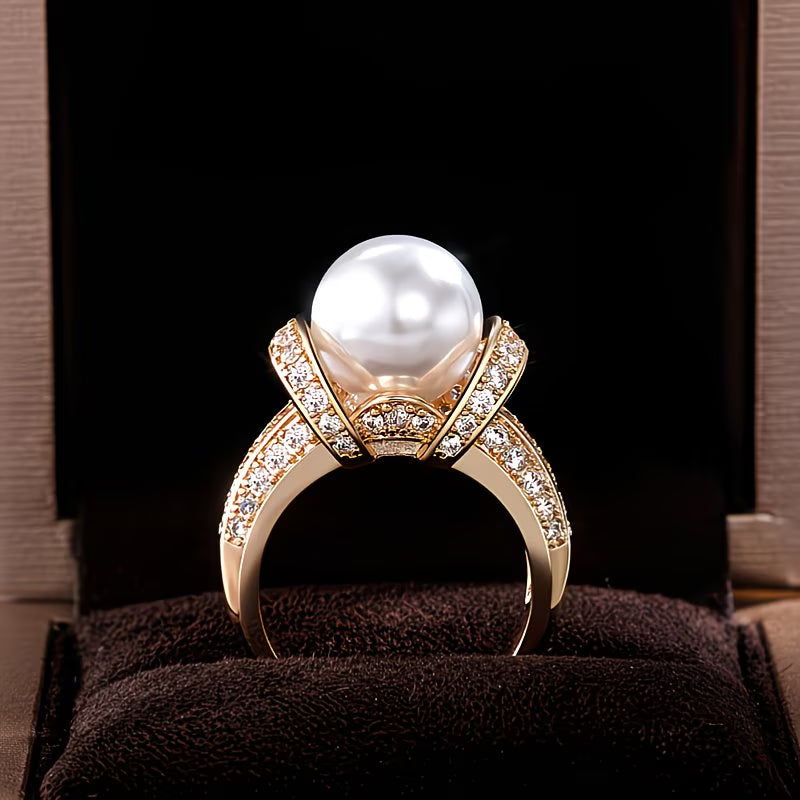 Ring with Crown Pearl
