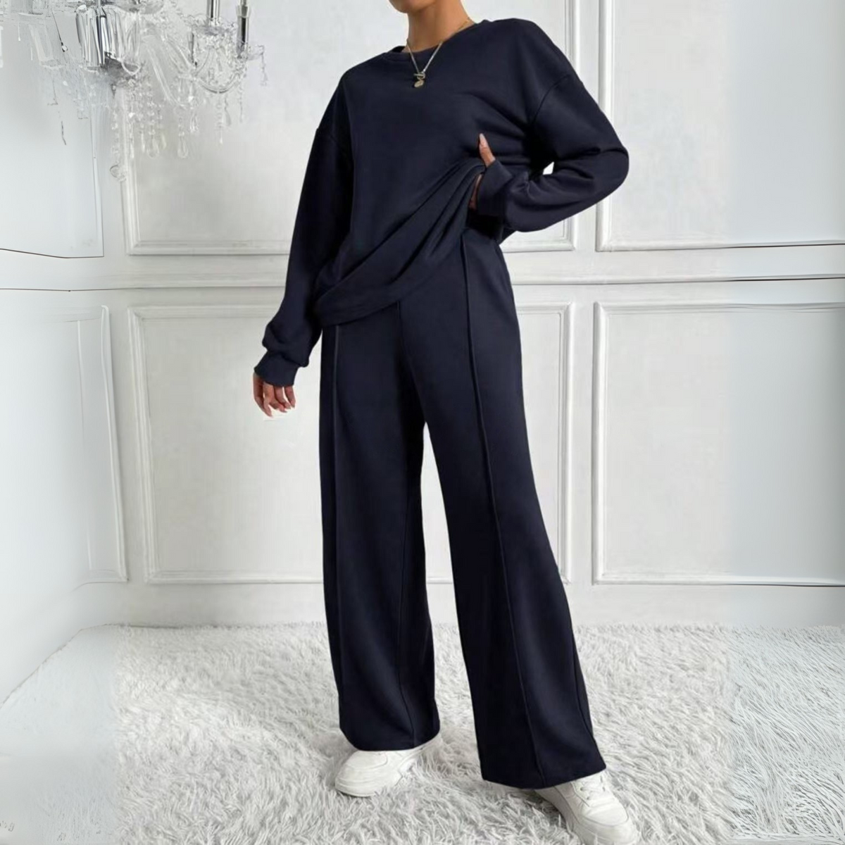 TINIDORT - Long Sleeve Sweatshirt and High