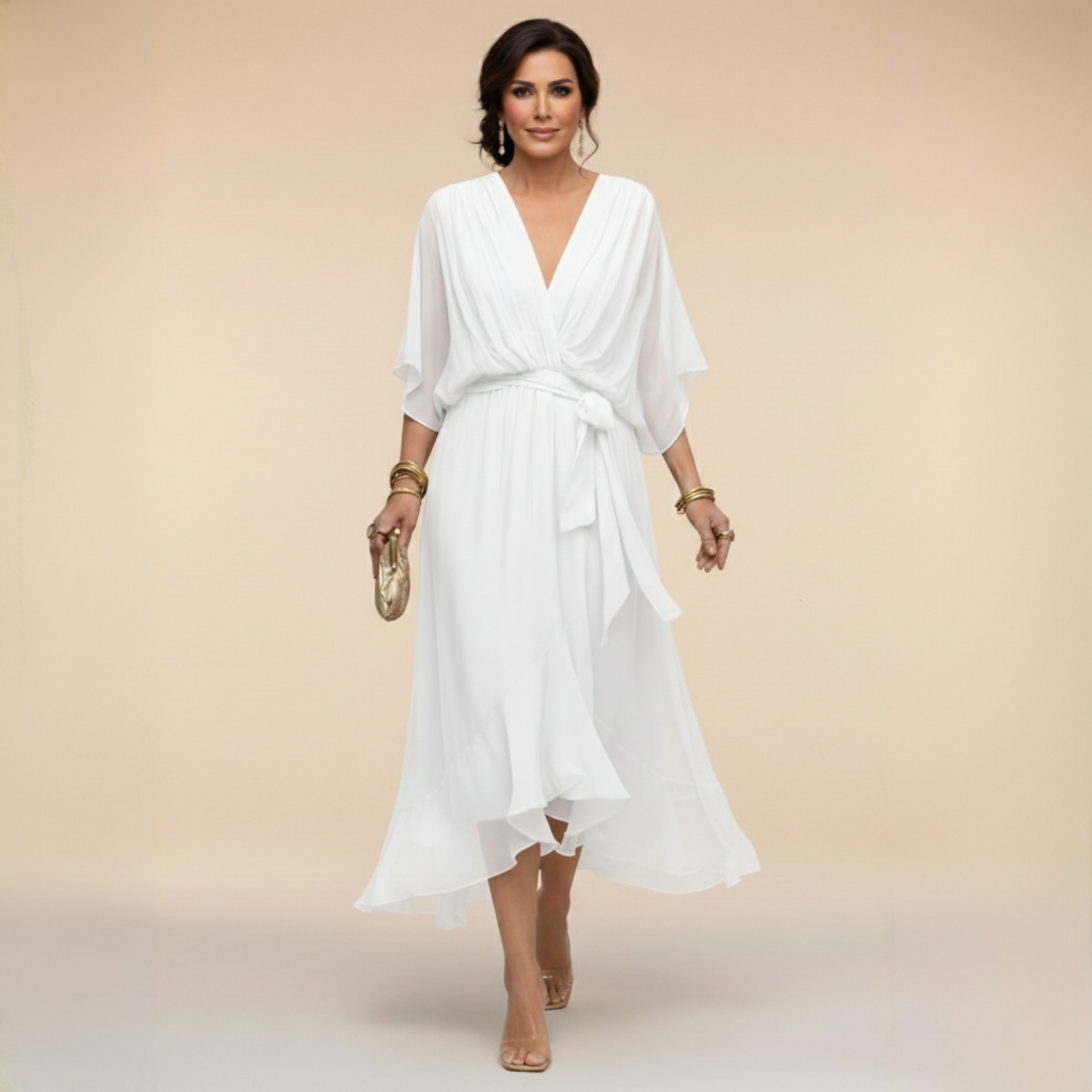 Monica™ - V-neck dress