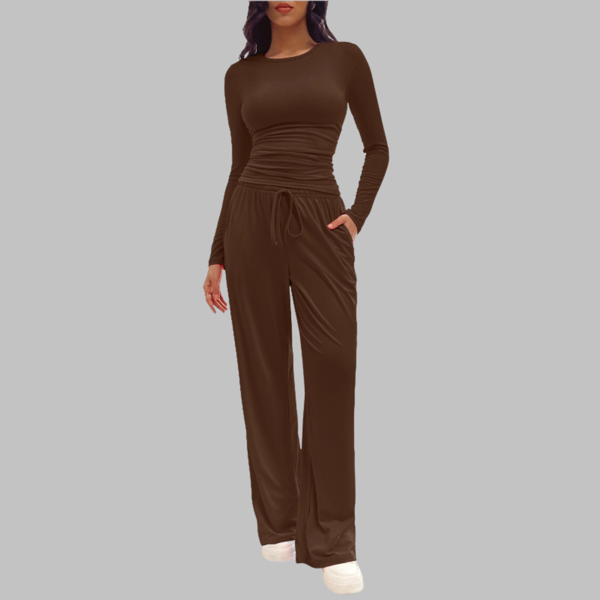 JANNYT - Long Sleeve Top and Wide