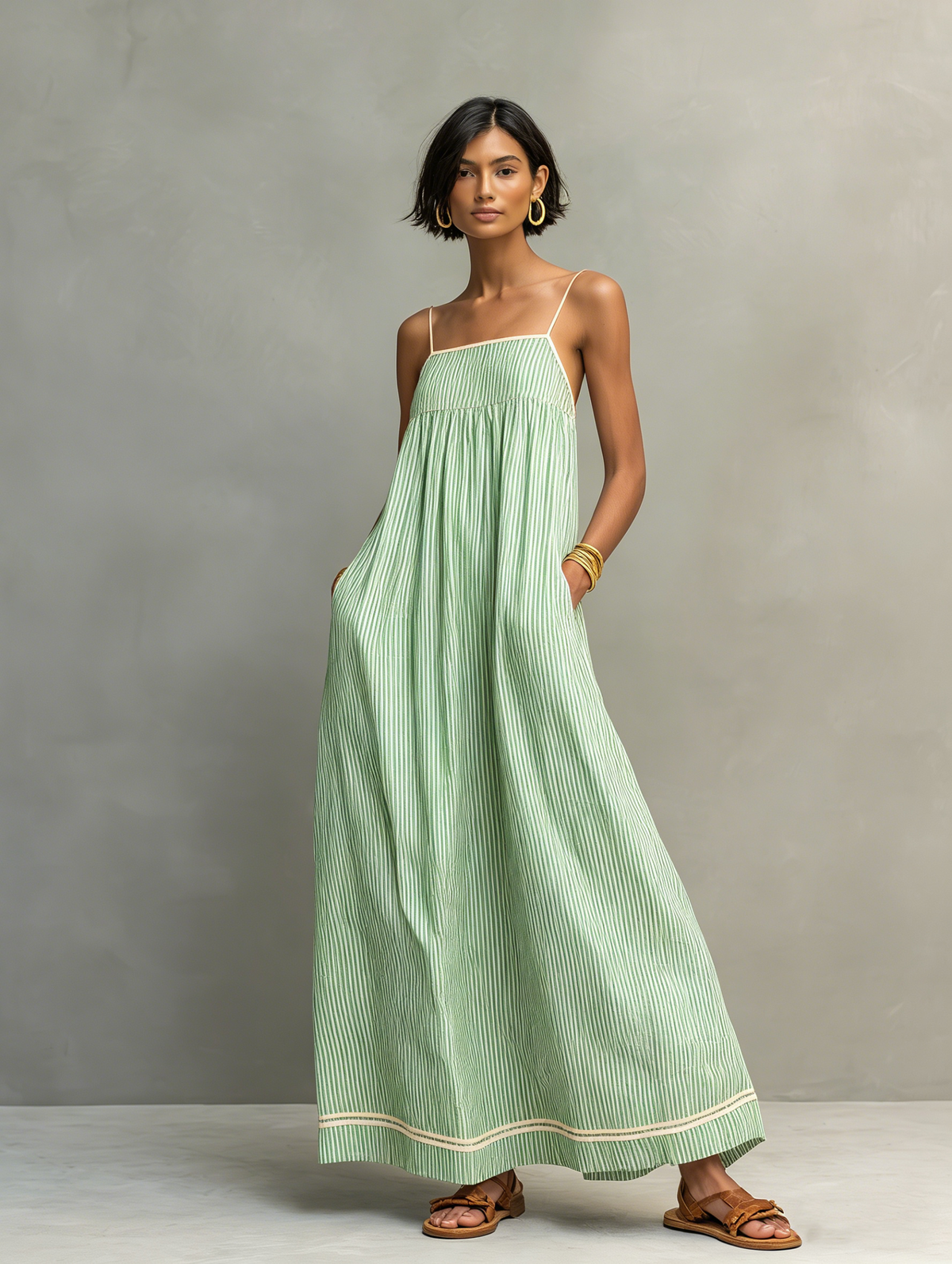 Portia Striped Maxi Dress