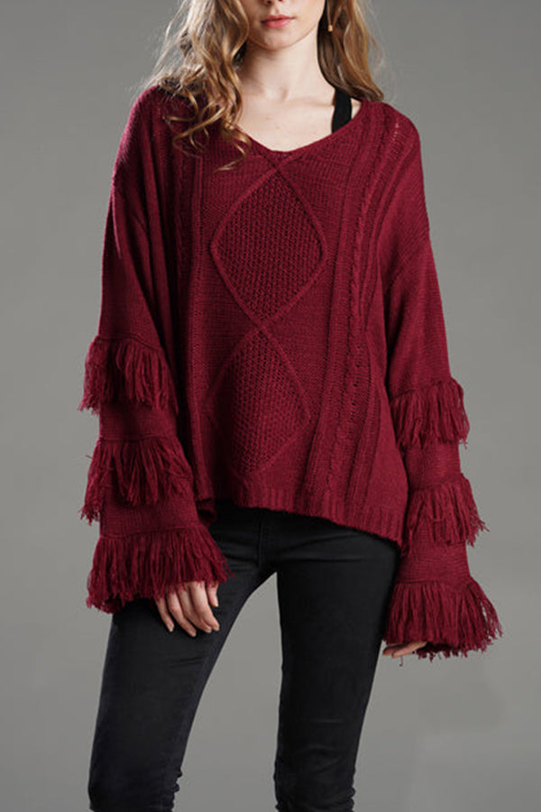 LLS | TASSEL KNIT SWEATER