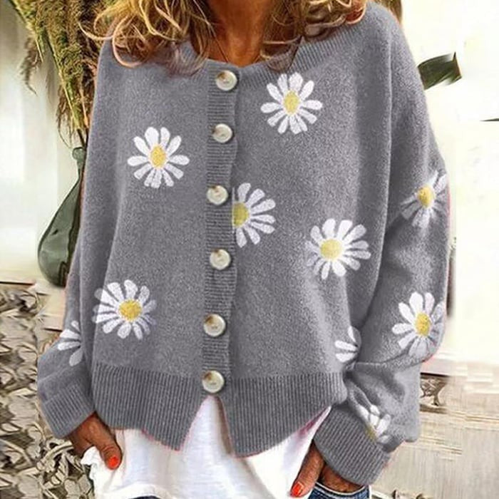 Angel Cute Cardigan With Daisies