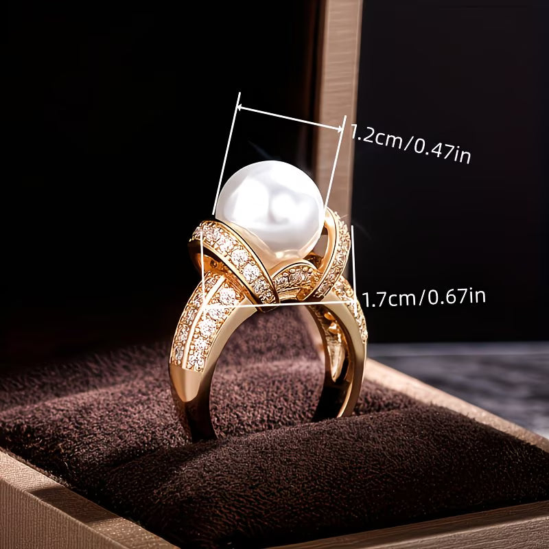 Ring with Crown Pearl