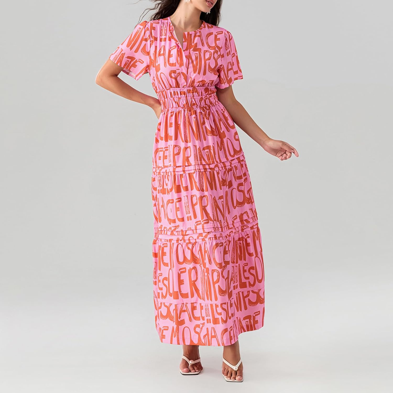 Lely | Lemon Dress V Neck Flowy Aline Beach Dress