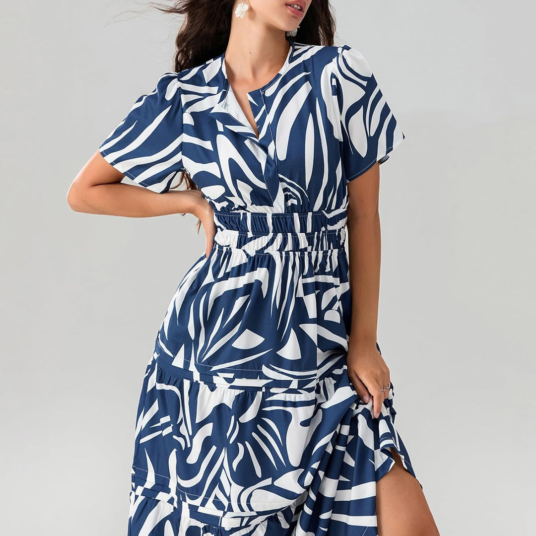 Lely | Lemon Dress V Neck Flowy Aline Beach Dress
