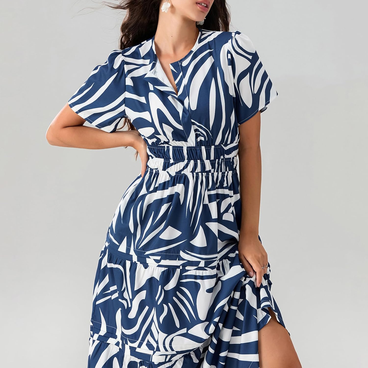 Lely | Lemon Dress V Neck Flowy Aline Beach Dress