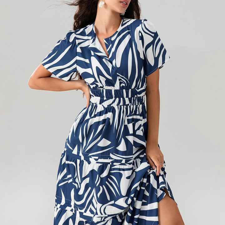 Lely | Lemon Dress V Neck Flowy Aline Beach Dress