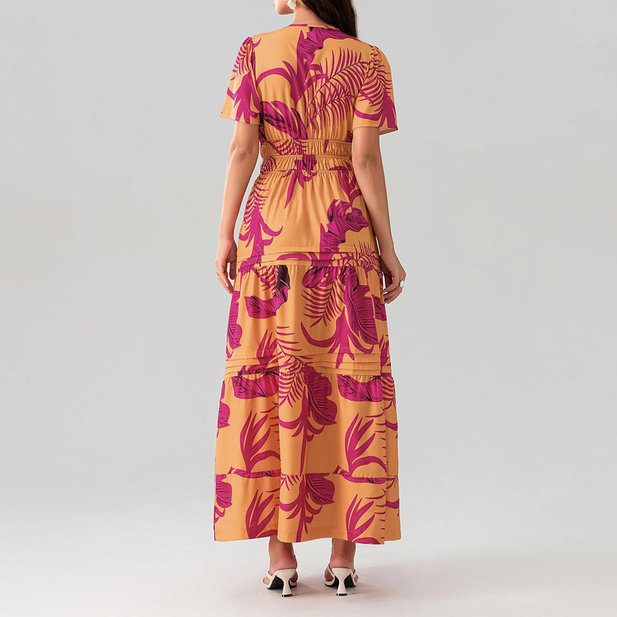 Lely | Lemon Dress V Neck Flowy Aline Beach Dress