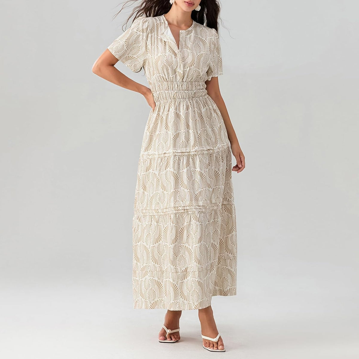 Lely | Lemon Dress V Neck Flowy Aline Beach Dress