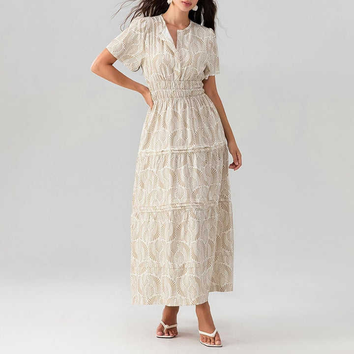 Lely | Lemon Dress V Neck Flowy Aline Beach Dress