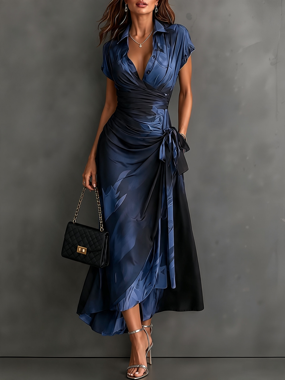 Camille | Elegant Wrap Midi Dress