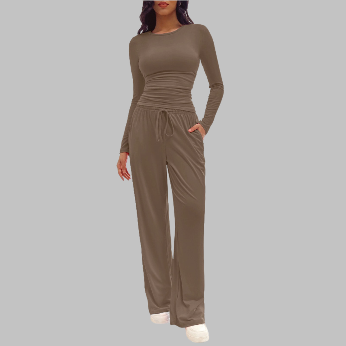 JANNYT - Long Sleeve Top and Wide