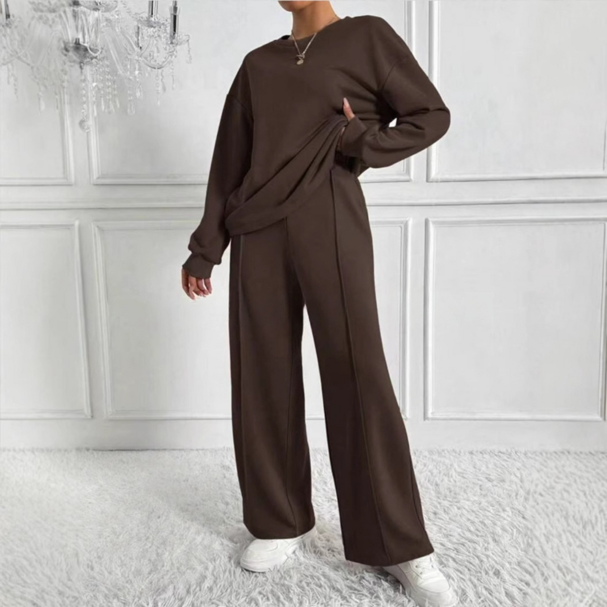 TINIDORT - Long Sleeve Sweatshirt and High