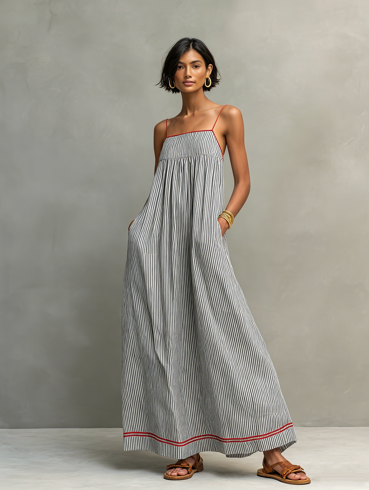 Portia Striped Maxi Dress