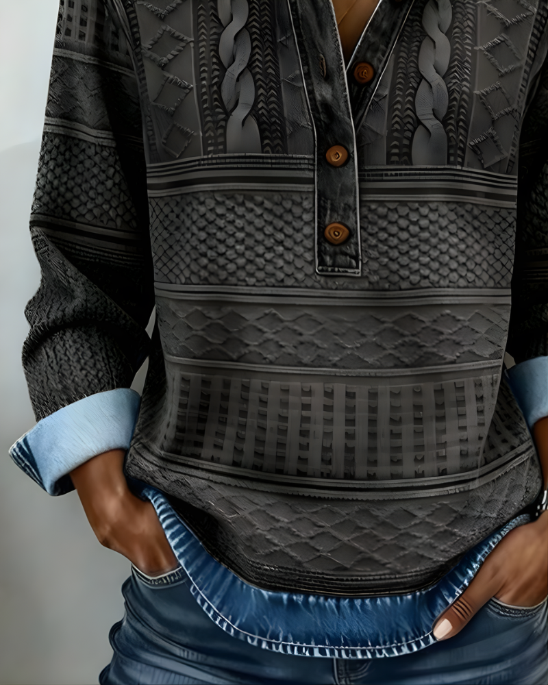 Rowan Half-Button Collared Sweatshirt