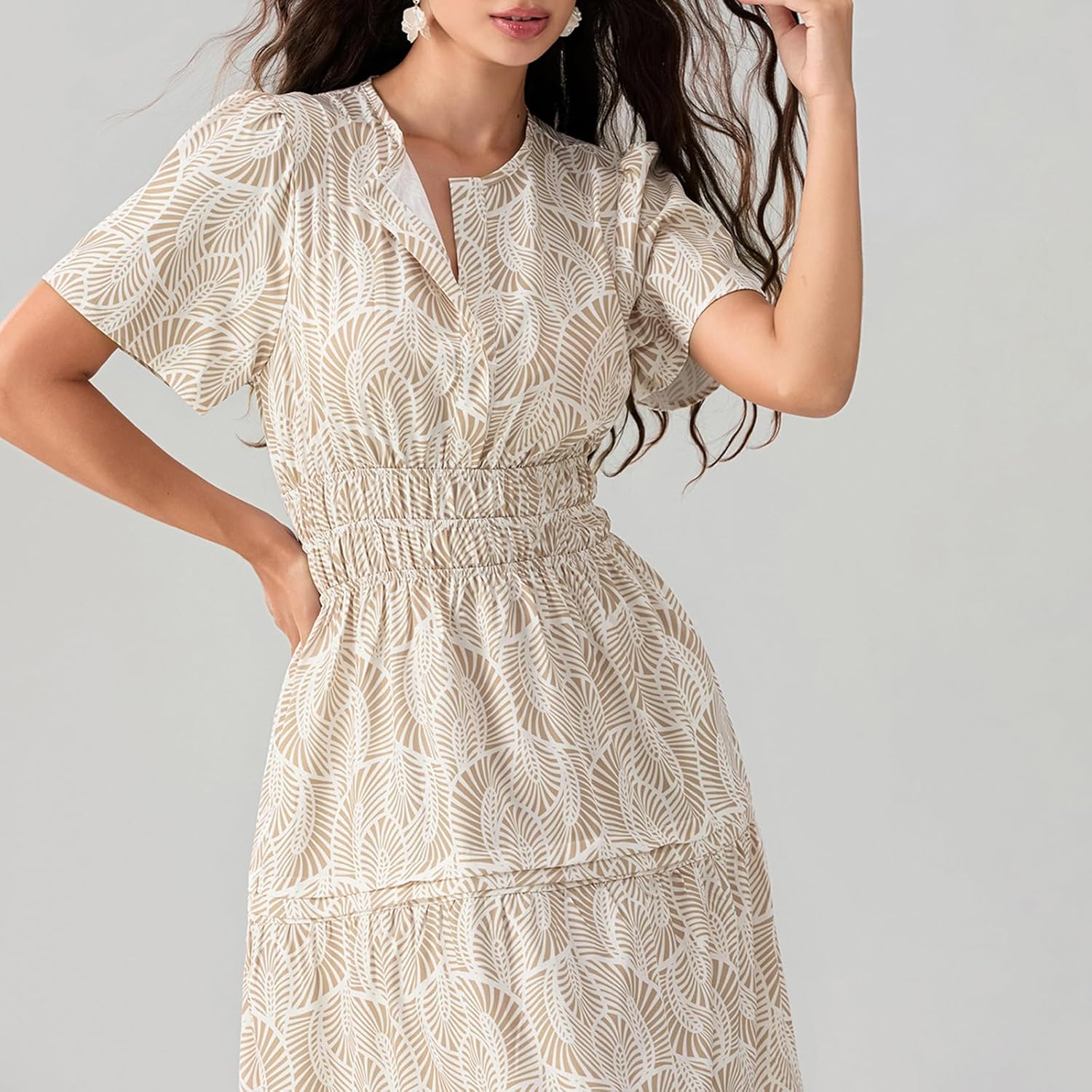 Lely | Lemon Dress V Neck Flowy Aline Beach Dress