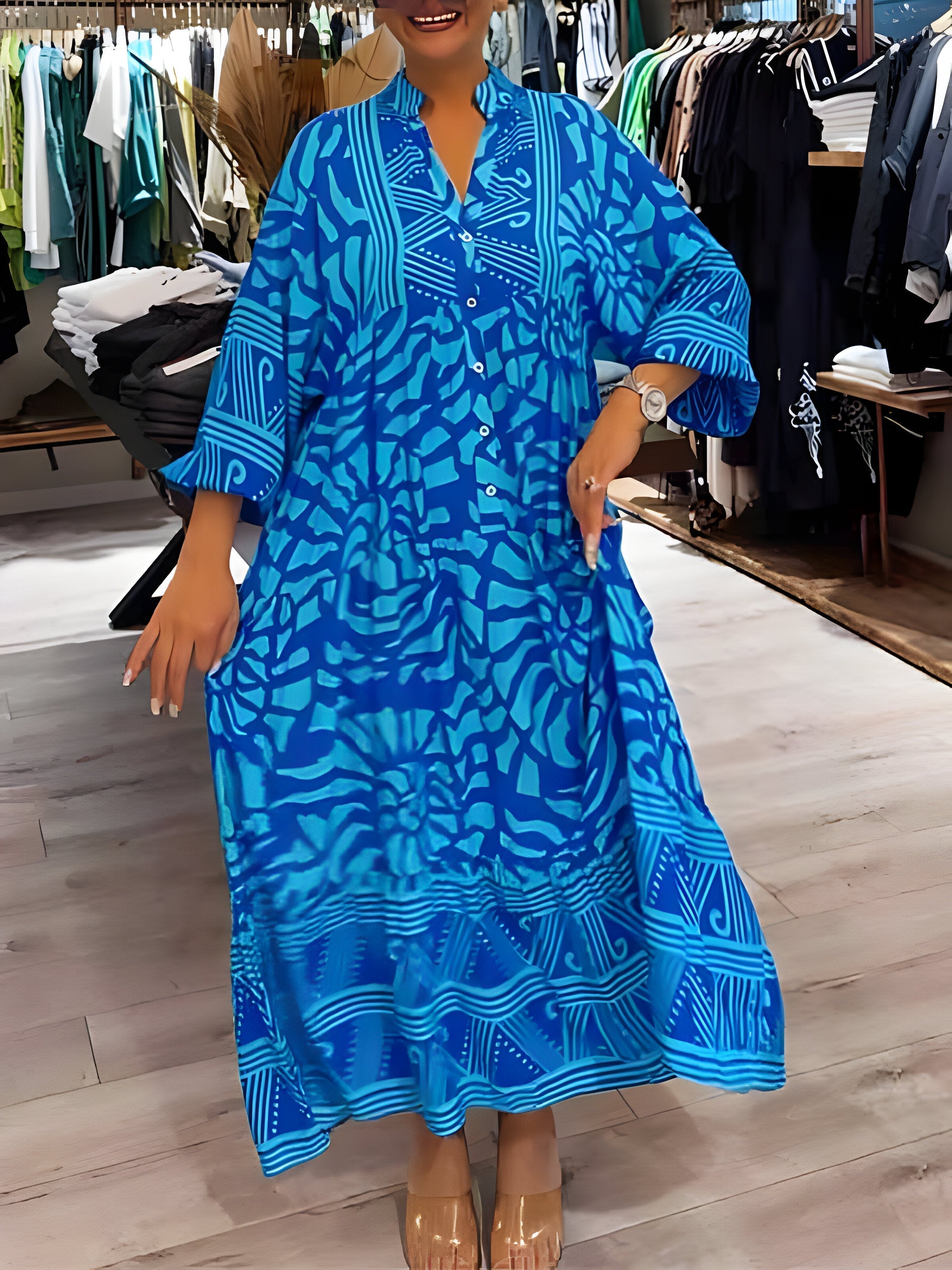 Evy | Dress with Artistic Print