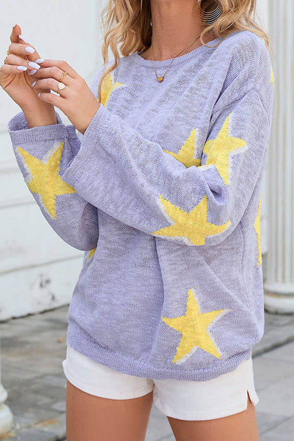 STAR | knitted long sleeve sweater
