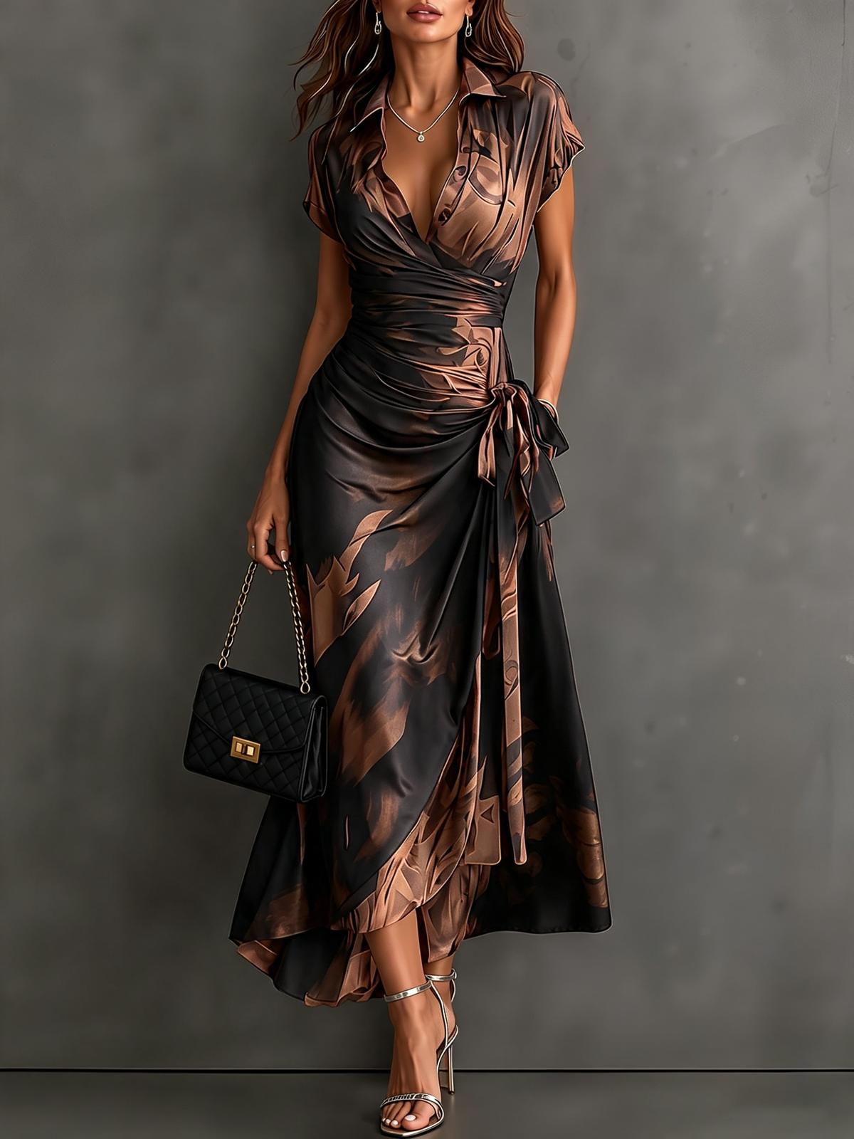 Camille | Elegant Wrap Midi Dress