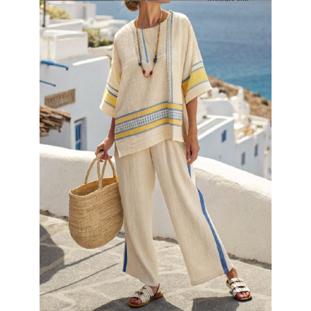Marina SUNSHINE | Striped Two-Piece Set