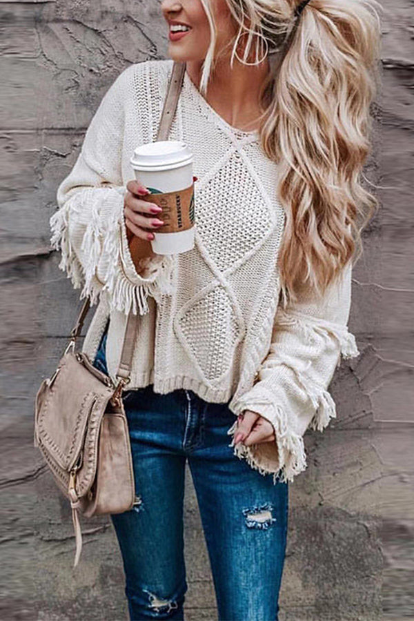 LLS | TASSEL KNIT SWEATER
