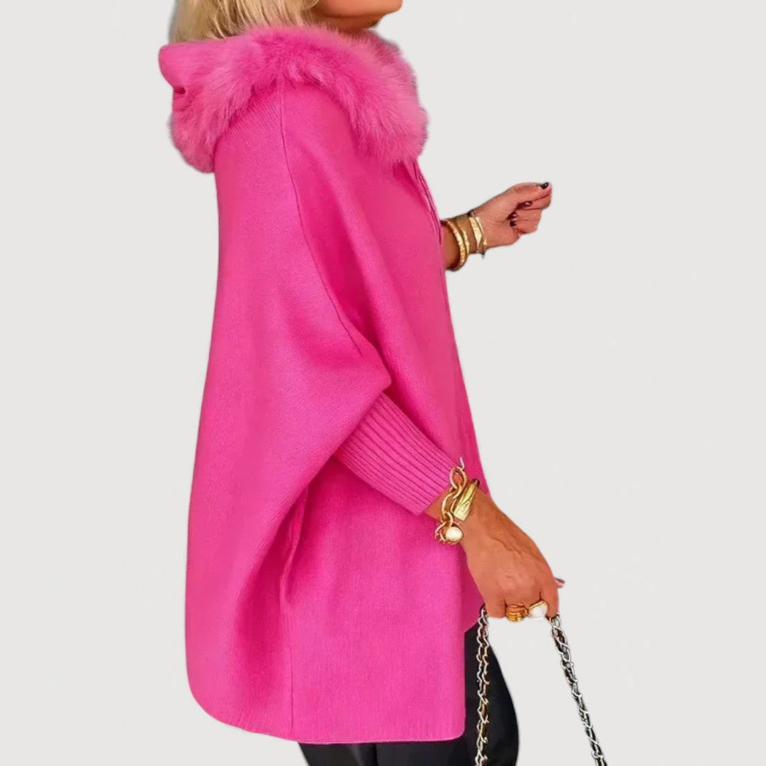 JENNA – HOODED CAPE COAT