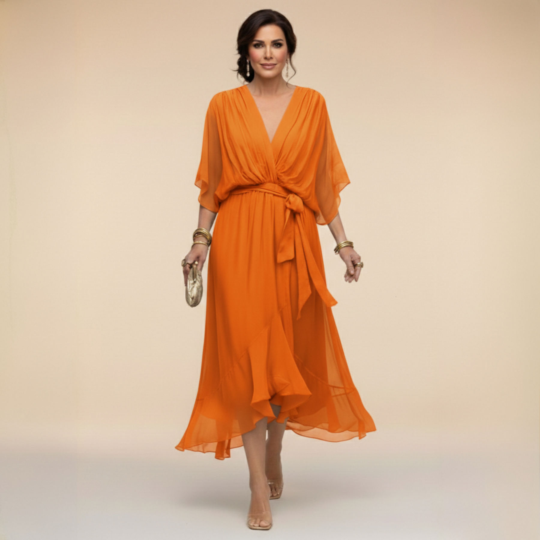 Monica™ - V-neck dress
