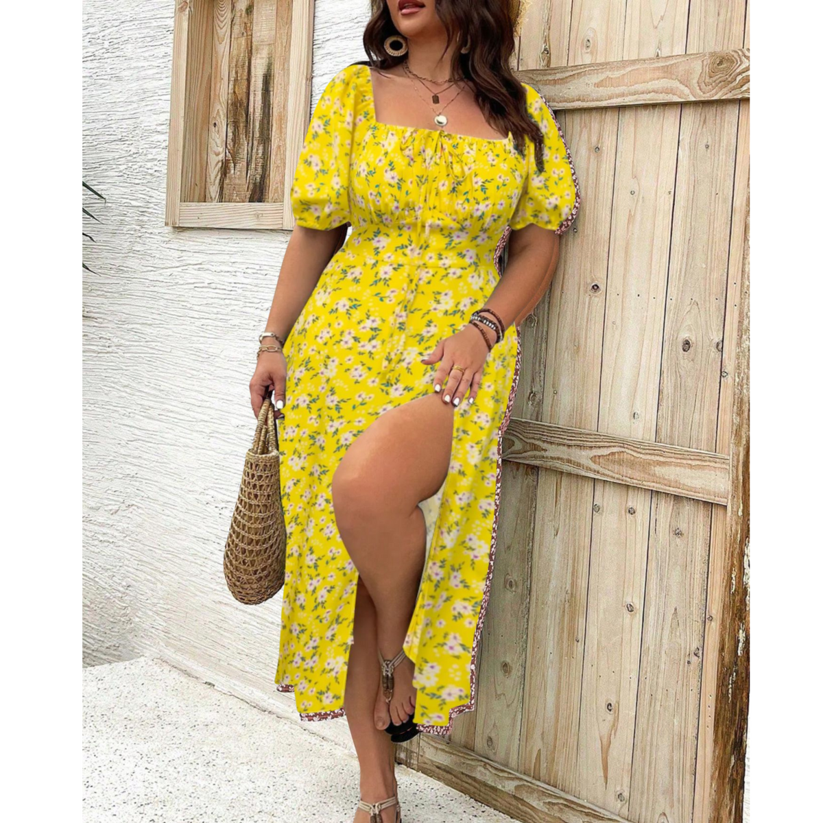 VEYAT - Classy Plus Size Puff Sleeve