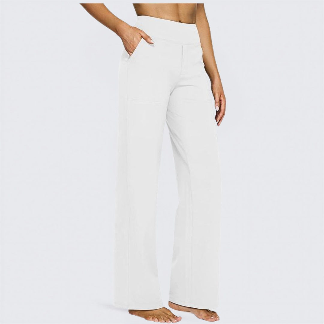 WHITNEYT - Comfortable High-Waist Wide Leg Pants