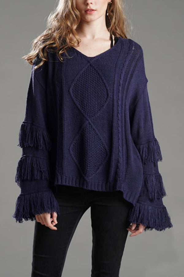 LLS | TASSEL KNIT SWEATER