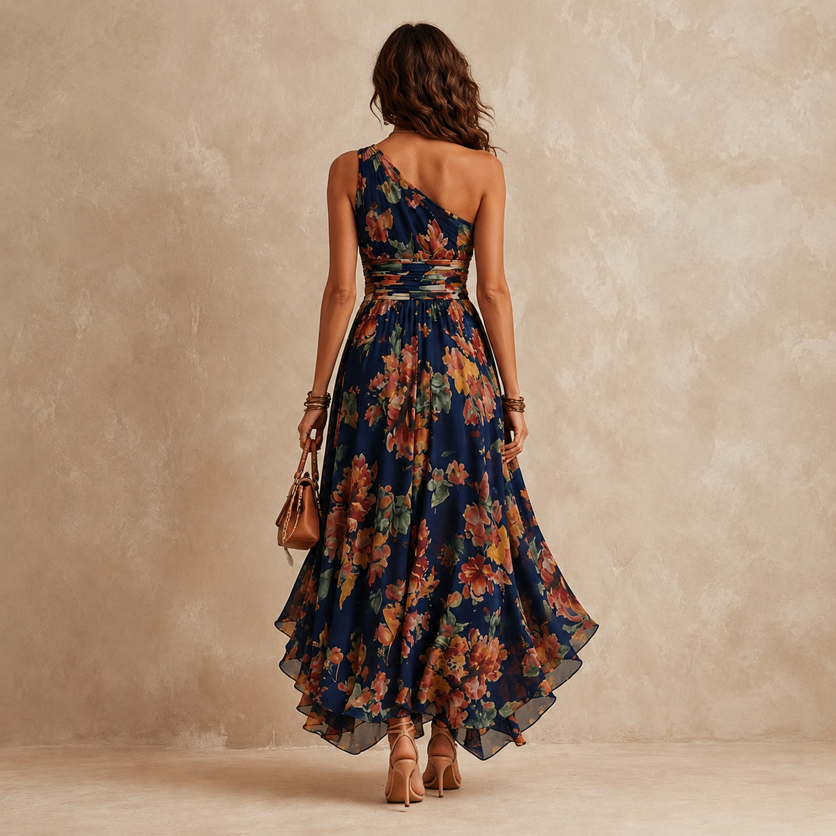 Amelia | One-Shoulder Floral Maxi