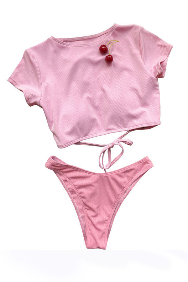 Solid Color Comfortable and Safe Bikini