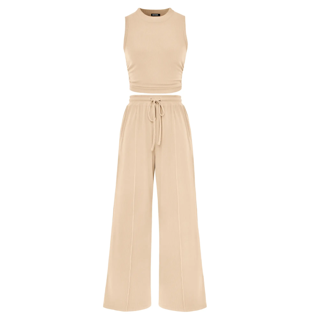 NELLA™ – Ribbed Knit Sleeveless Lounge Set