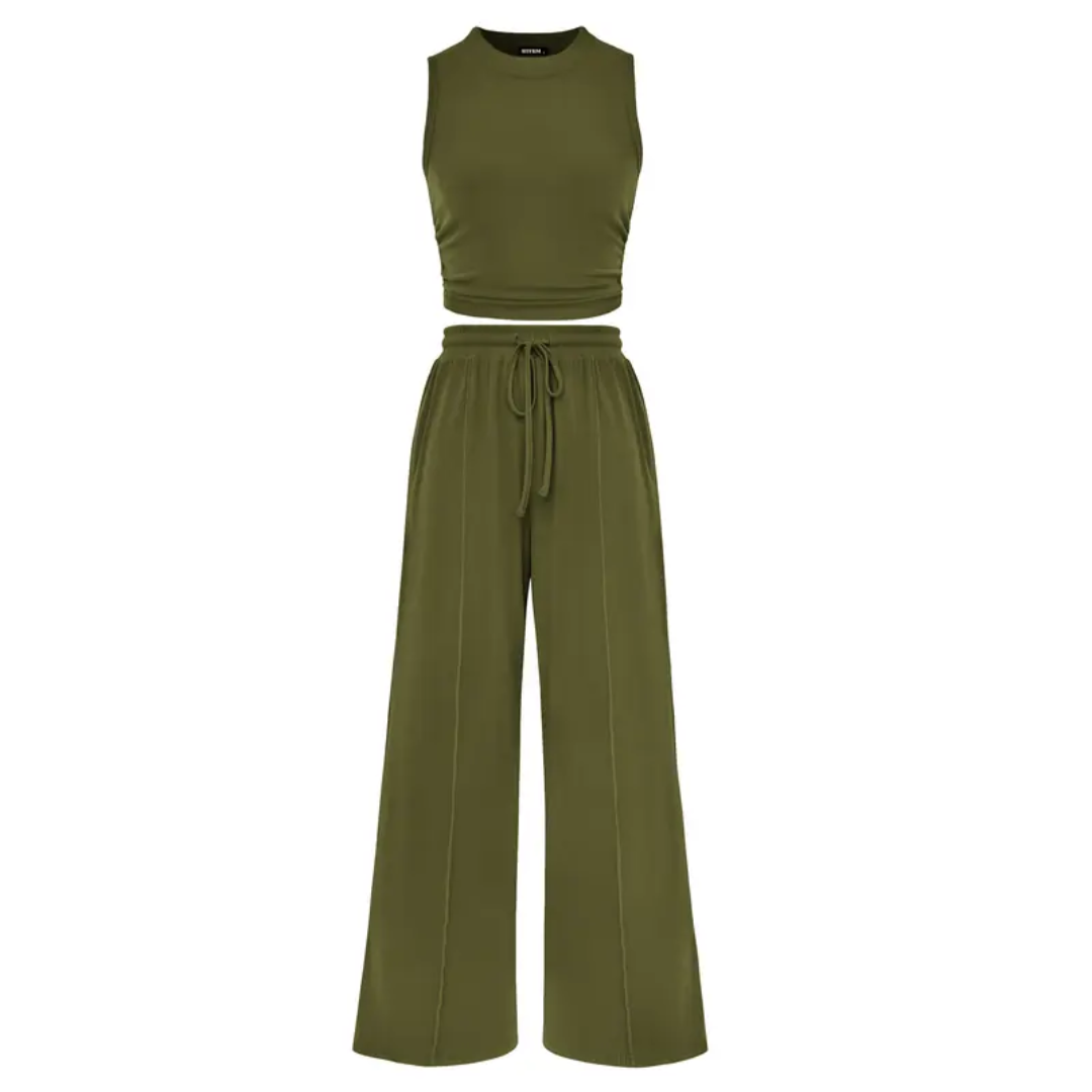 NELLA™ – Ribbed Knit Sleeveless Lounge Set