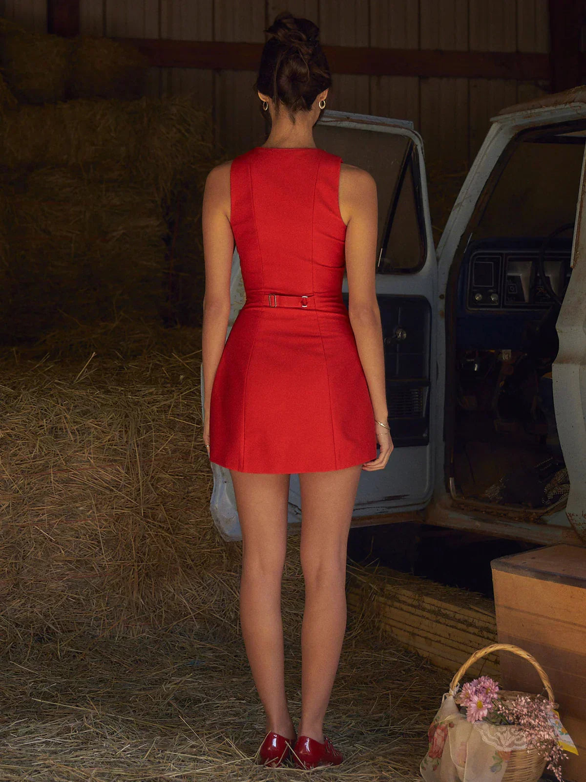 Eva | Sleeveless Button-Front Mini Dress