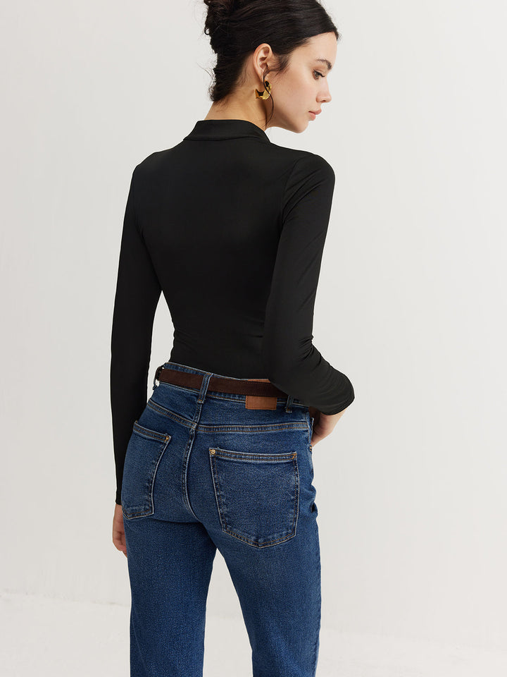 Kelly Keyhole Neckline Thin Bodysuit
