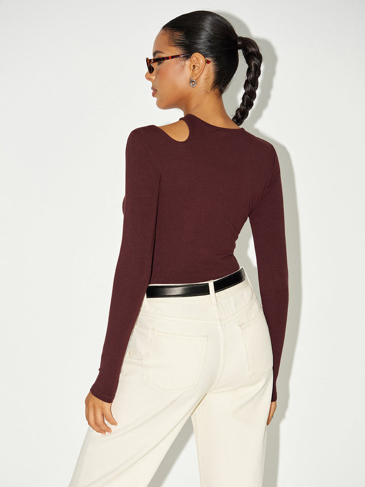 Asya Long Sleeve Cut-Out Bodysuit